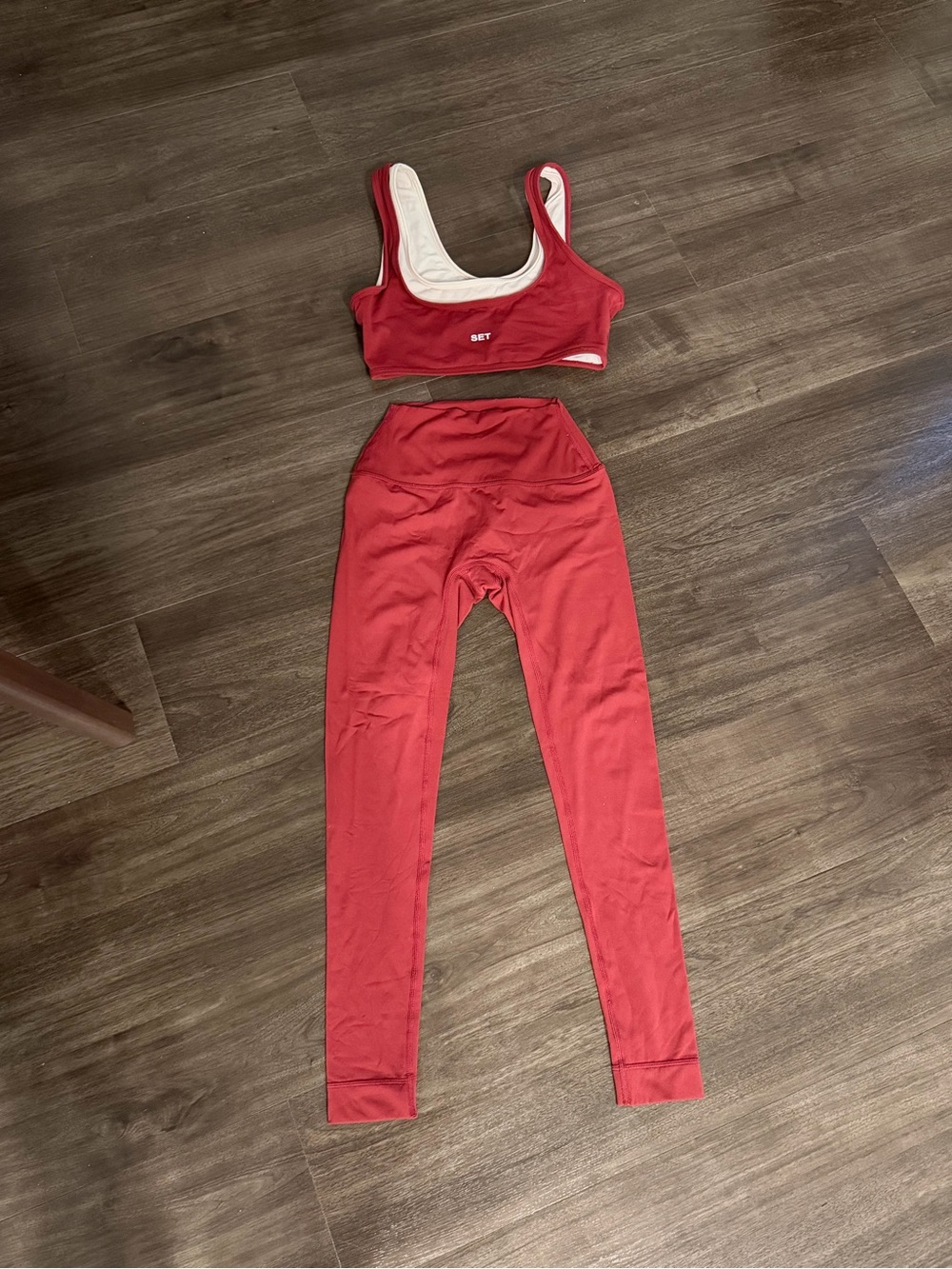 SET Active Red High-Waist Leggings & Matching Sports Bra